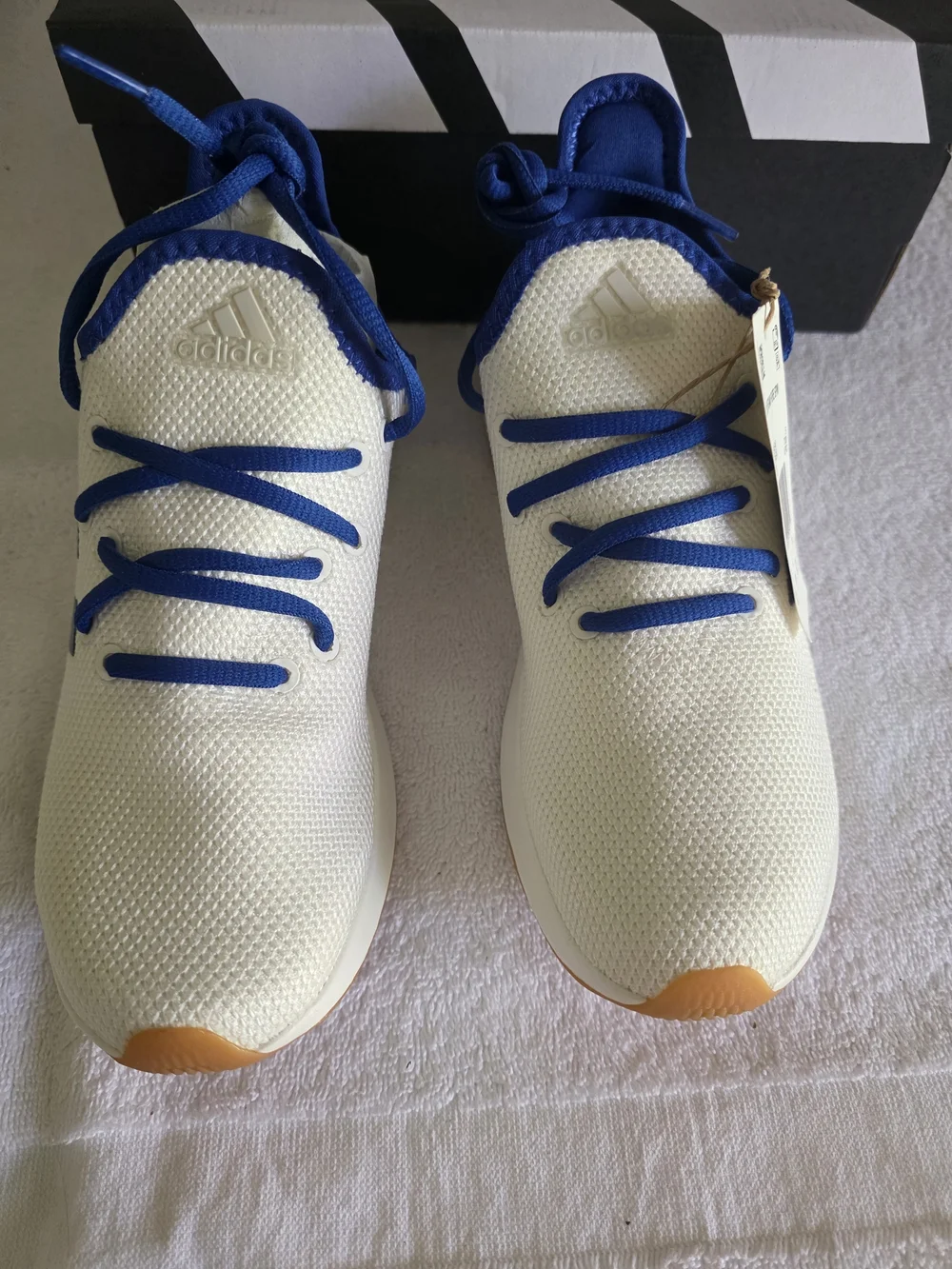 NWT Adidas Cloudfoam Pure SPW Sneakers - White/Royal Blue/Gum -